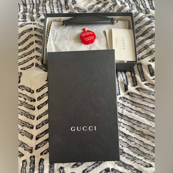 Gucci Soho Wallet on Chain, Black Leather, New With Tags - Picture 10 of 16